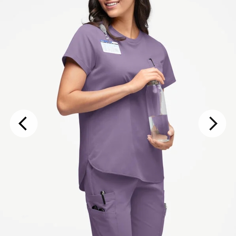 Purple Scrub Top and Pants Set